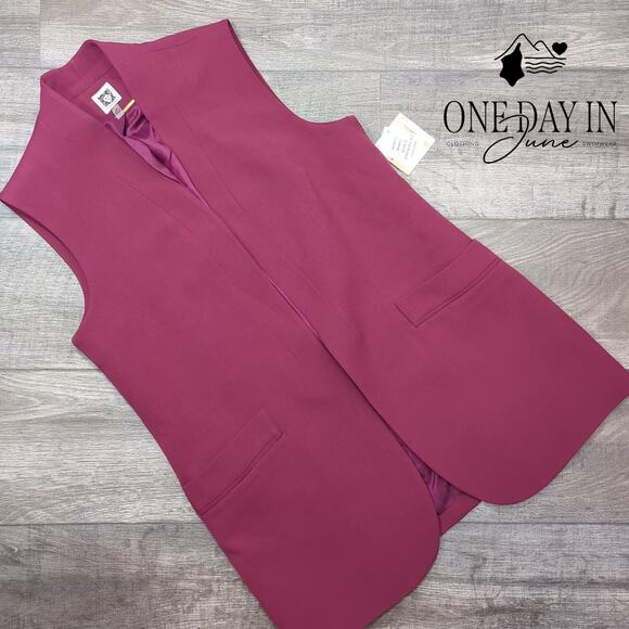 Anne Klein Sleeveless Overcoat Size 12 - Picture 1 of 5